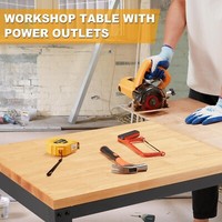 Height Adjustable Workbench 60"x 22" 2000 Lbs Capacity Heavy-Duty Power Outlets gallery