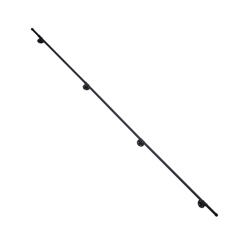 10/12/13ft Multifunctional Staircase Handrail Black Iron Loft Pipe Handrail Wall gallery