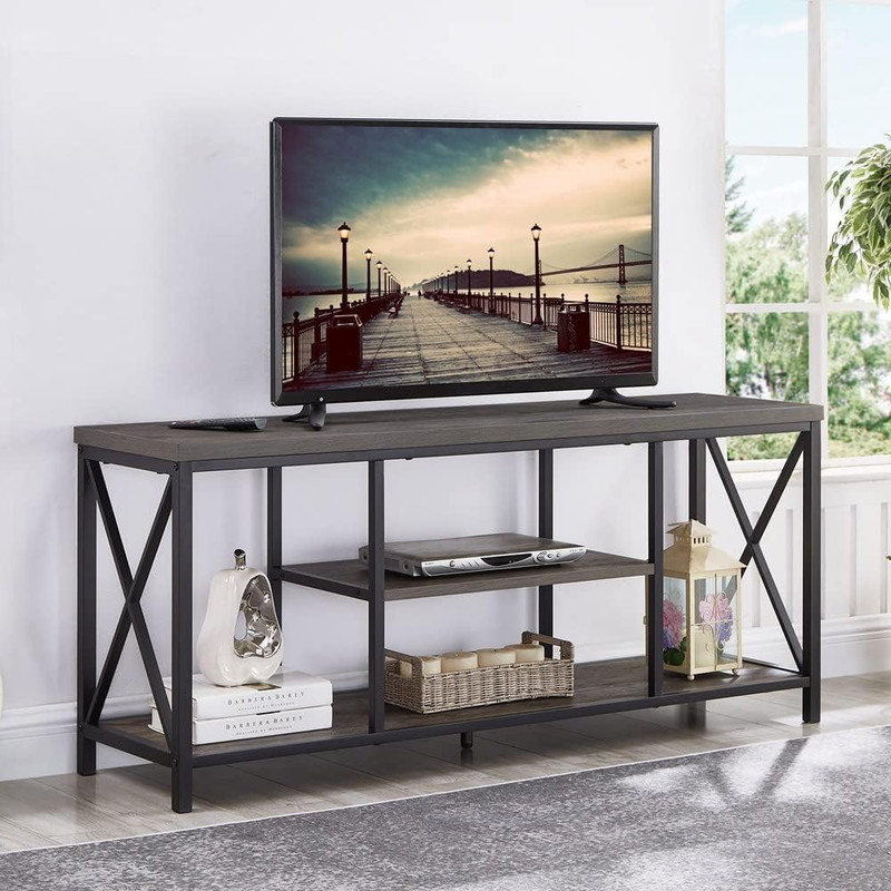 Rustic Grey Coffee Table & 55" TV Stand for Stylish Living Rooms gallery