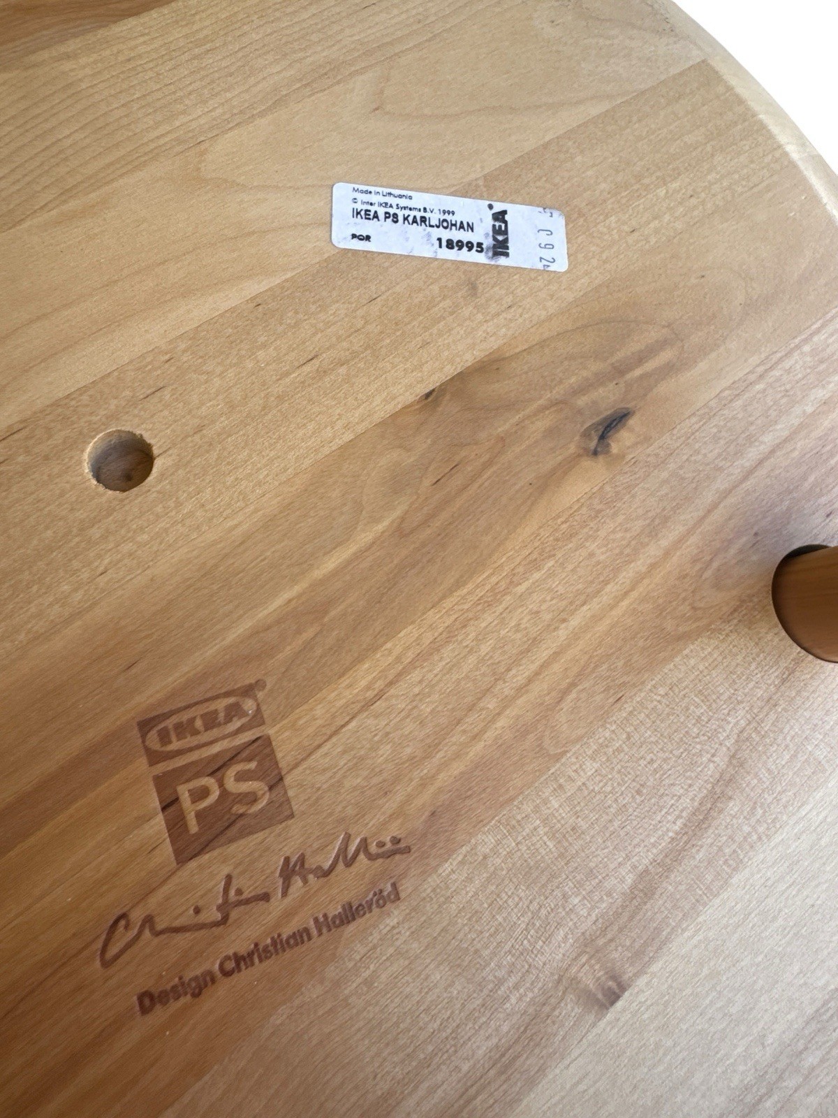 Vintage IKEA Karljohan Side Table Christian Hallerod Wood Scandinavian Modern gallery