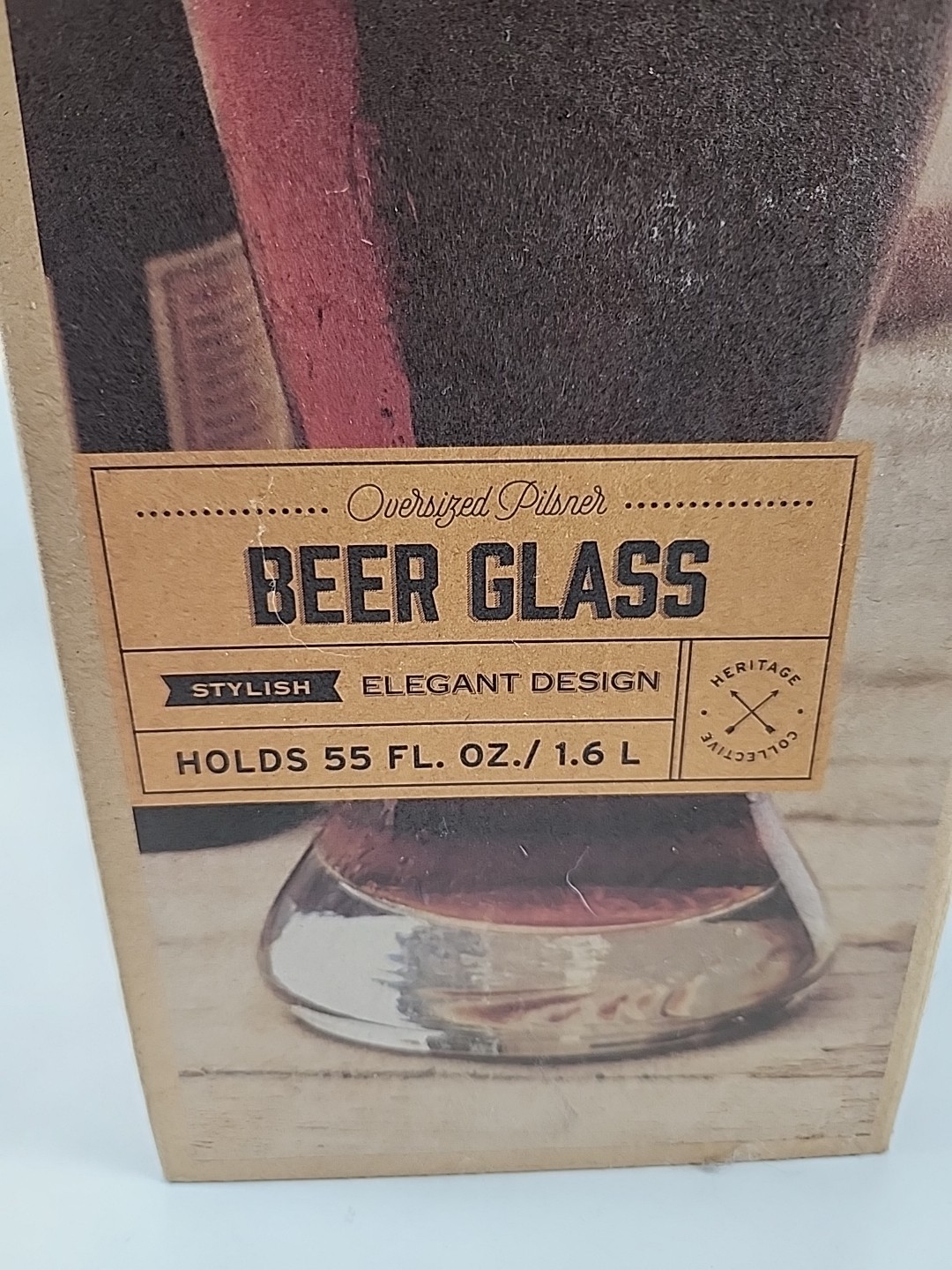 Refinery and Co. Over Sized Pilsner Beer Glass 55 oz. 1.6 liter New In Box gallery