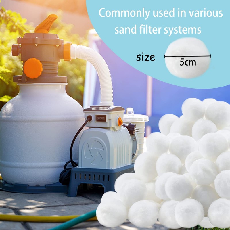 3.1 LB Pool Filter Balls,Filter Balls for Sand Filter Pump for Above Ground P... gallery