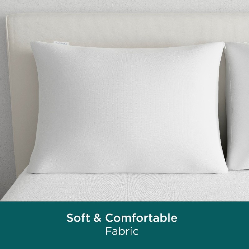 Soft & Clean Bed Pillow Cover Protector, King - Zippered, Allergy Defense gallery