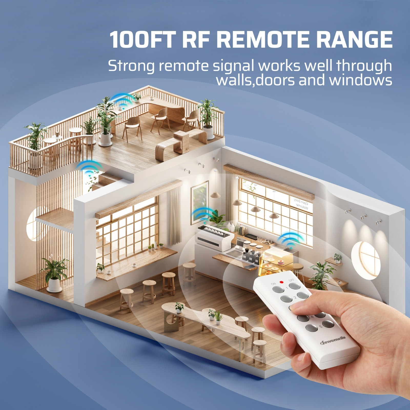 DEWENWILS Wireless Remote Control Outlet,Remote Light Switch,2 Remote 5 Outlets gallery