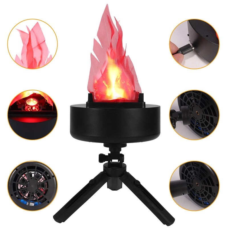 3D Fake Flame Light Flameless Fire Lamp Realistic LED Flickering Flame Effect gallery