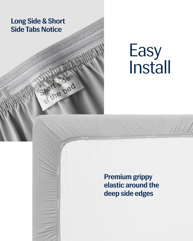 ® Evercool®+ Fitted Sheet, King Size, Light Gray, 15" Deep (up to 18’’), Brea... gallery