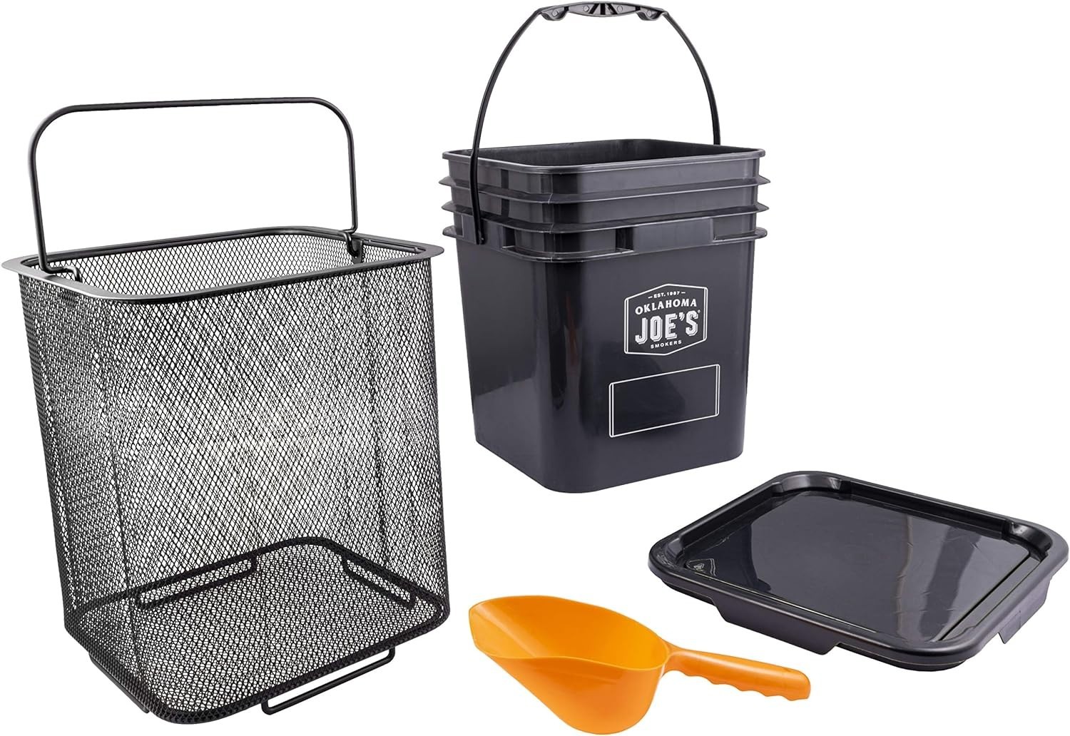 Storage Bucket for Hardwood Pellets with Mesh Filter and Scoop Included gallery
