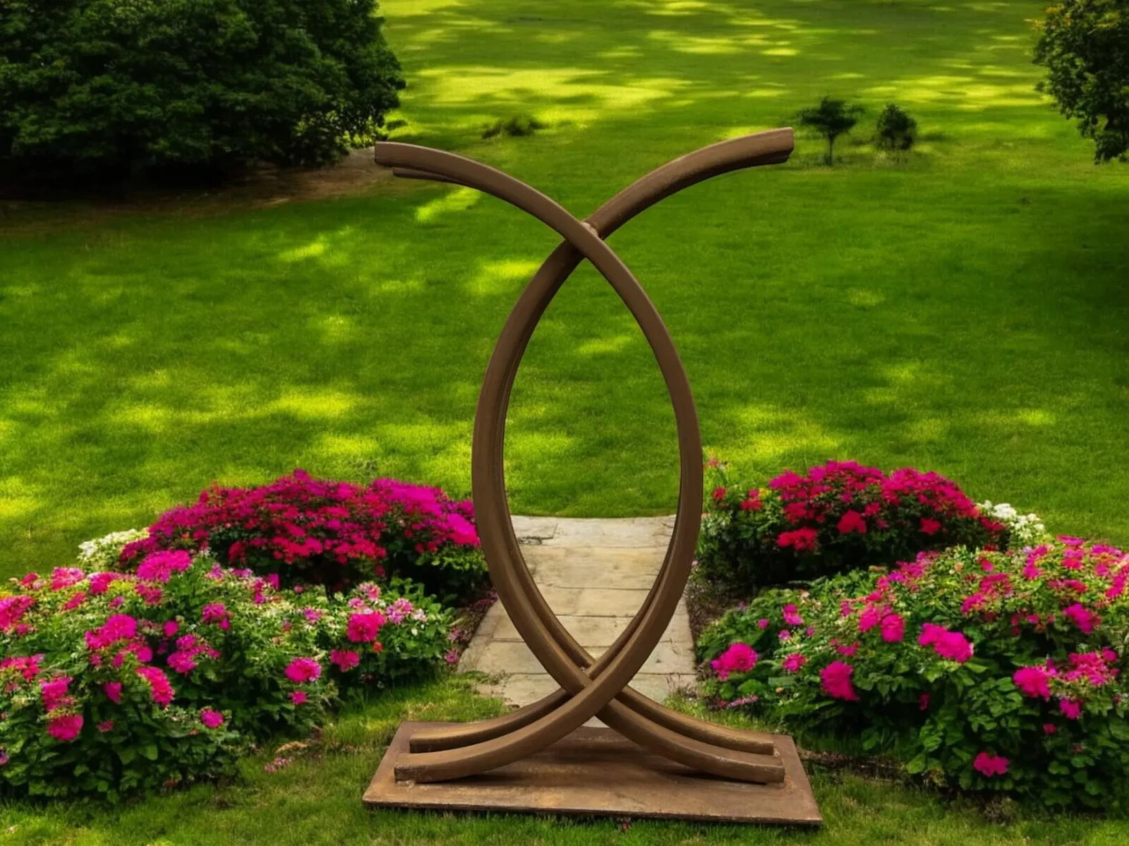 Handcrafted Modern Metal Garden Sculpture - Abstract Outdoor Yard Art gallery