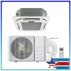9000 BTU Ceiling Cassette Mini Split AC Cooling & Heating SEER 23 208/230V R454B