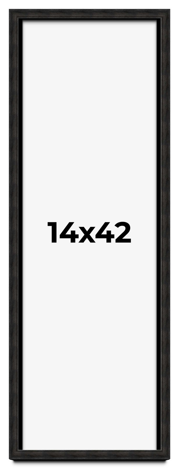 14x42 Shadow Box Black Rustic Barnwood Display Frame | 1.125 Inch Deep | 0.875 gallery