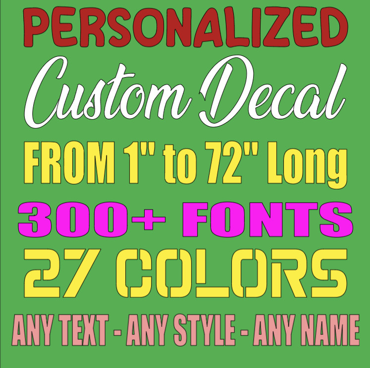 Custom Personalized Vinyl Lettering Name Decal Sticker Car Window Tumbler Flask gallery