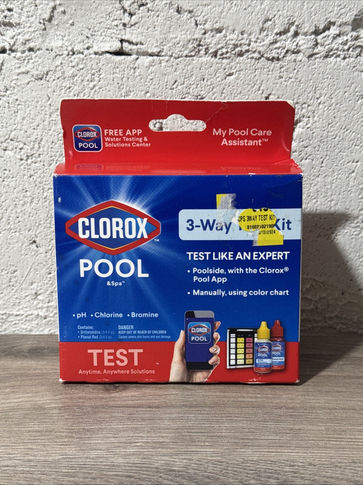 Clorox Pool & Spa 3 Way Test Kit Water Tests for pH Chlorine Bromine EXP 6/2025 gallery