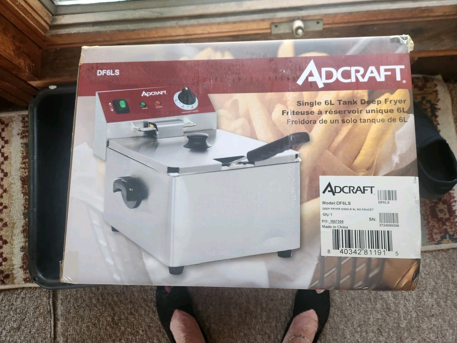 Adcraft Single 6L Tank Deep Fryer Model DF6LS Holds 15 Pounds Of Food Brand New gallery