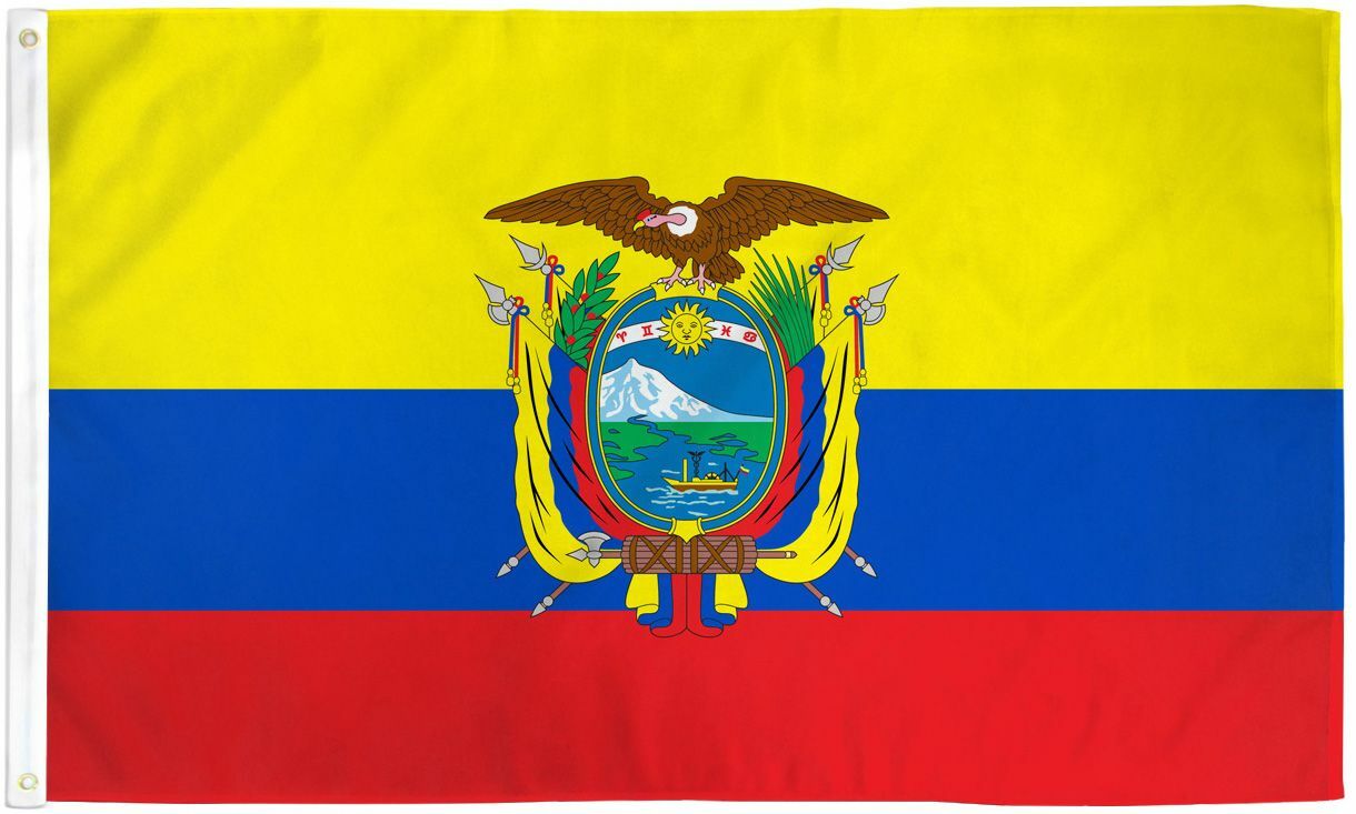 "ECUADOR" flag 2x3 ft polyester banner sign Ecuadorian Latin America UN gallery