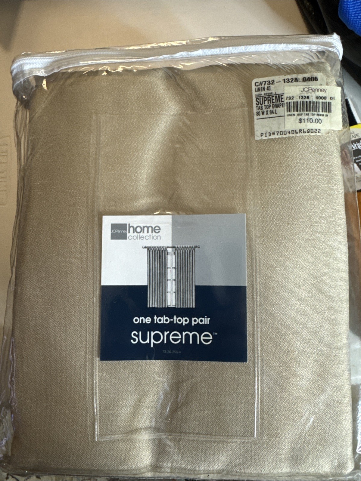 New JC PENNEY Home Collection Supreme One Tab-Top Pair Linen W80x84L 2004 gallery