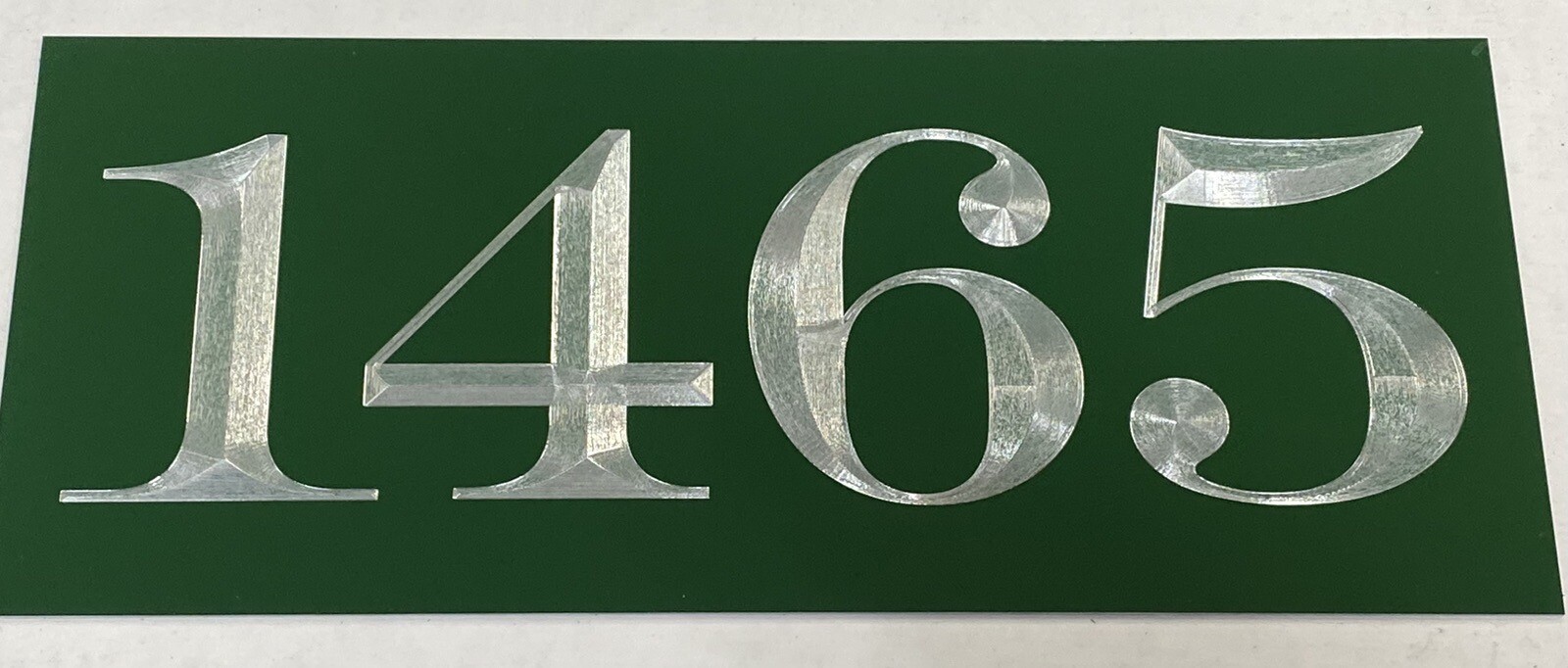 Engraved Personalized Custom House Number Street Address GREEN Metal 12x5 Sign gallery