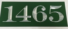 Engraved Personalized Custom House Number Street Address GREEN Metal 12×5 Sign
