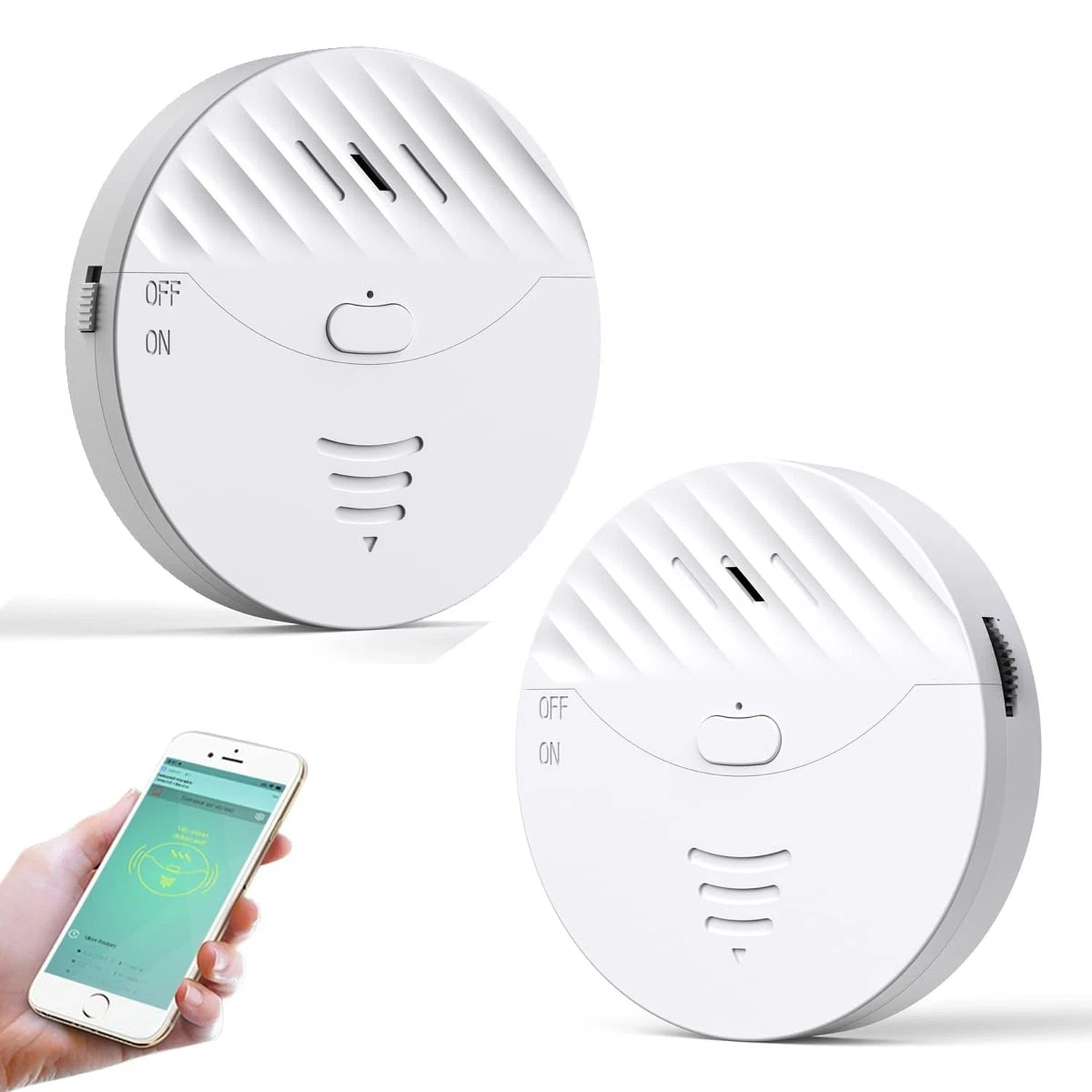 WiFi Window Alarm System, 2 Pack Glass Break Detection with Phone APP, 120dB ... gallery