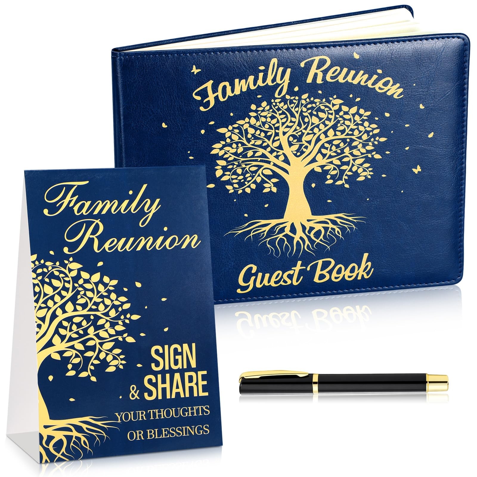 Family Reunion Memory Book Hardcover Keepsake Sign in Memory Guest Book Reuni... gallery
