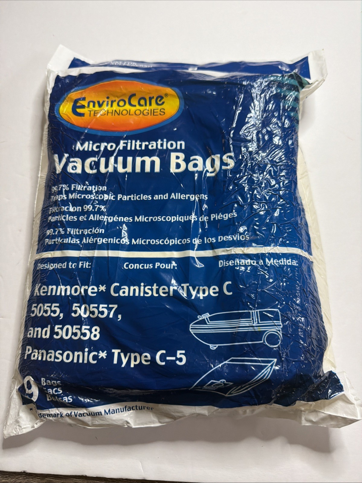 Enviro Care Technologies Micro Filtration 9 Vacuum Bags Kenmore Canister Type C gallery