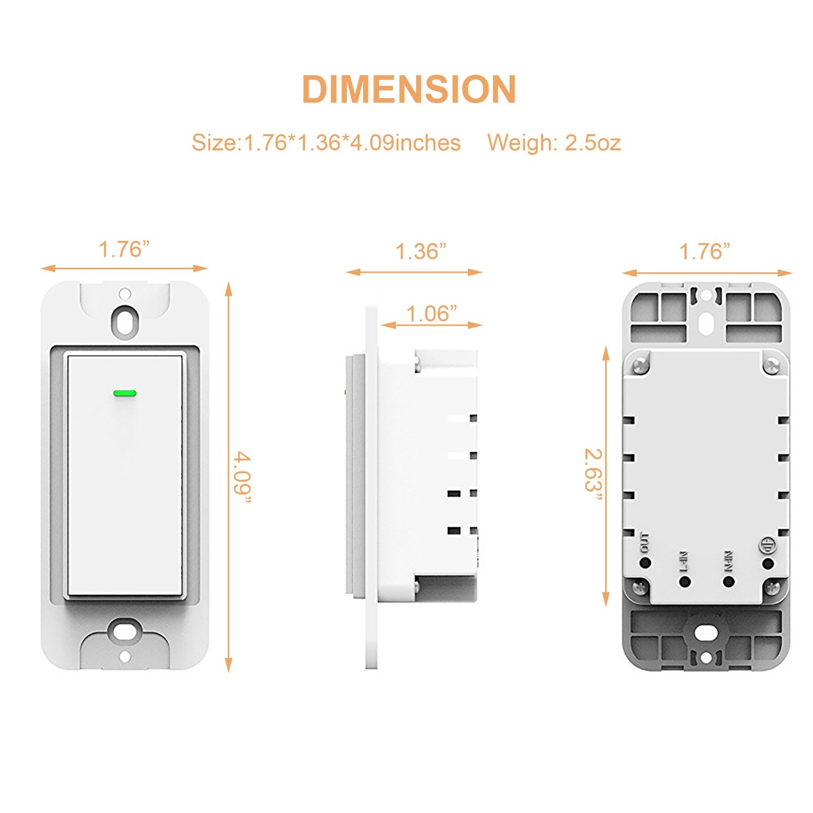 Smart WIFI Switch Light Wall Works with Alexa Google Home voice smart life 4pack gallery
