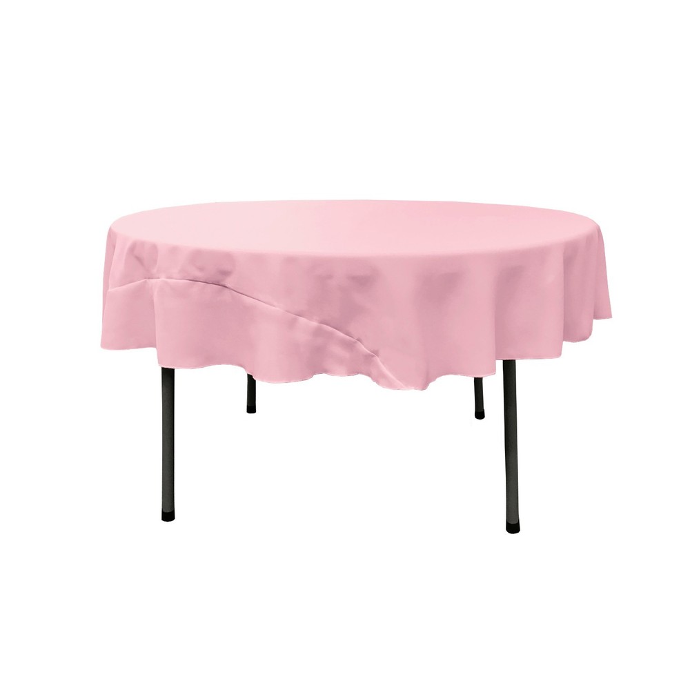 LA Linen Polyester Poplin Round Tablecloth, 72-Inches. Made in USA