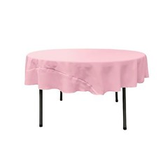 LA Linen Polyester Poplin Round Tablecloth, 72-Inches. Made in USA