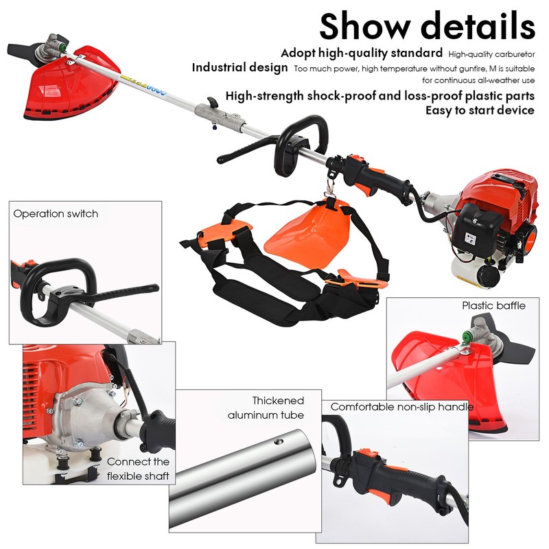 5-in-1 Multi-Functional Trimming Tools Gas Hedge Trimmer 52CC Weed Eater Cutter gallery