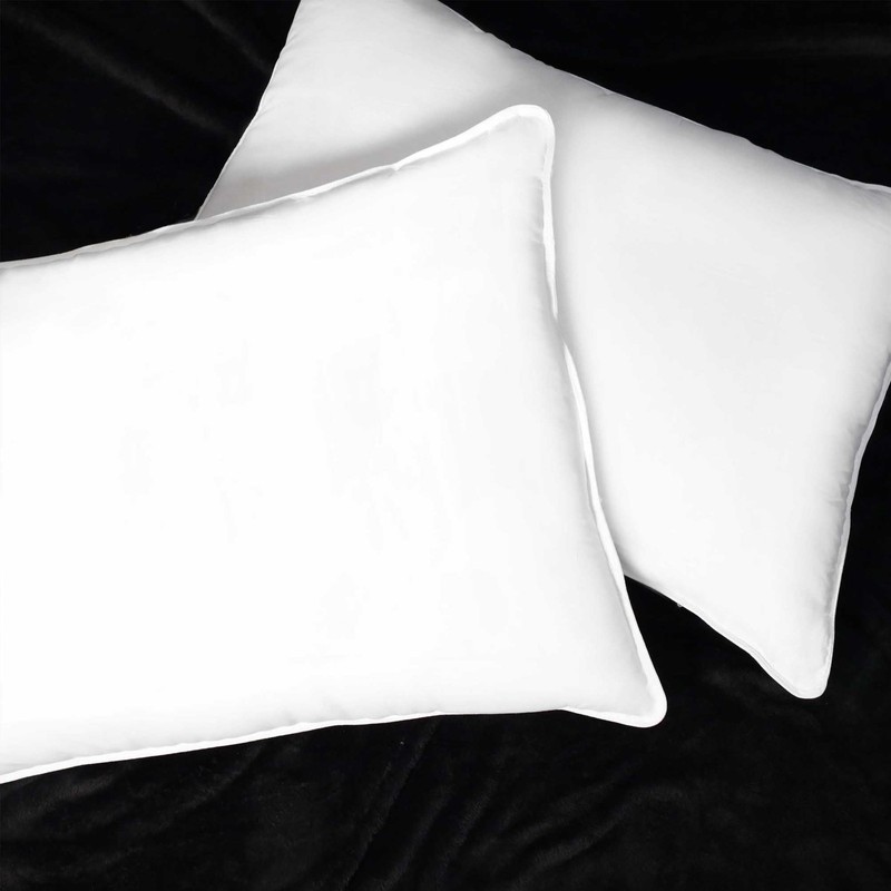 Superior Down Alternative Pillow Set Soft Microfiber Shell Medium Weight For gallery