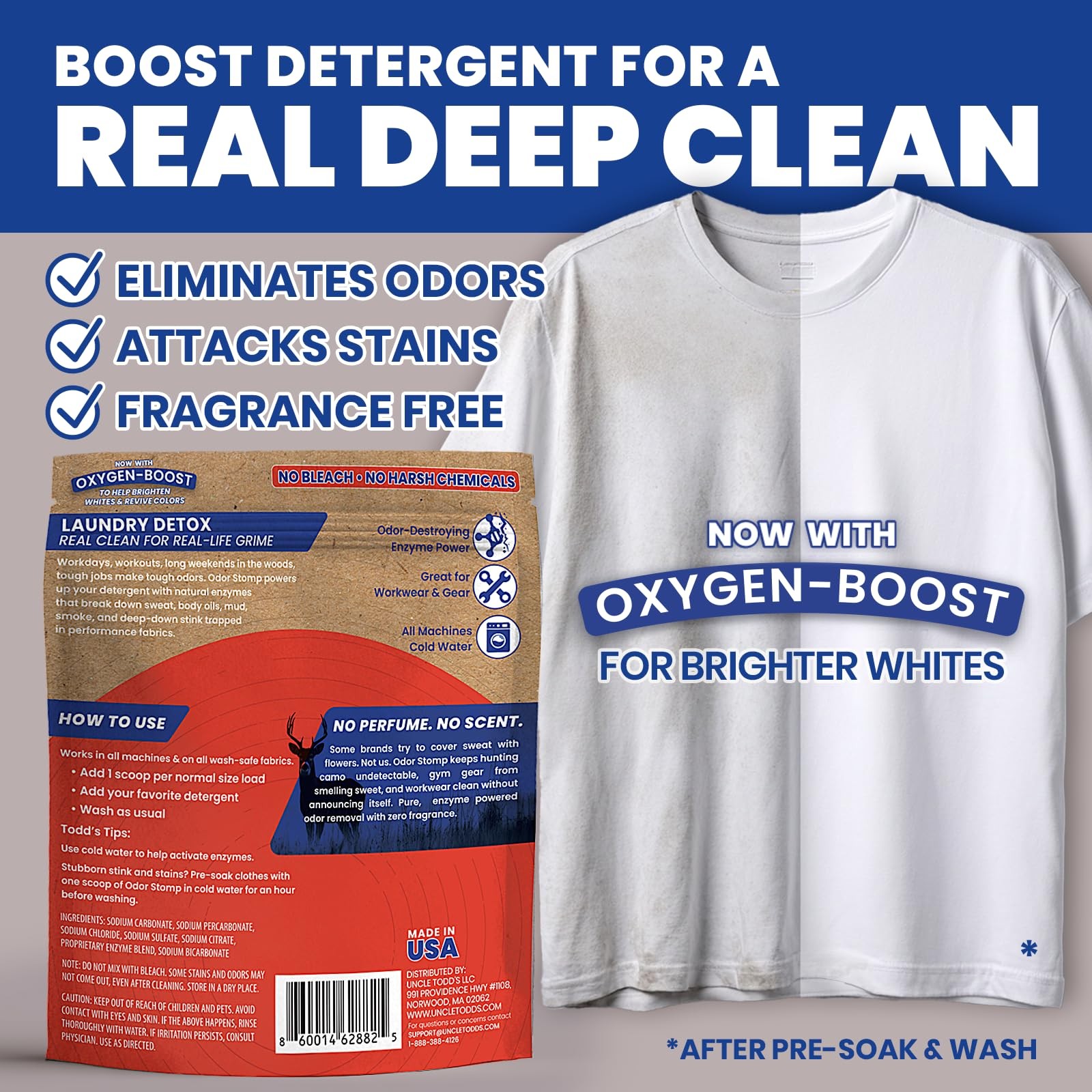 Uncle Todd'S Uncle Todds Bio Enzyme Laundry Booster - 2 Lb 64 Loads Odor Stomp gallery