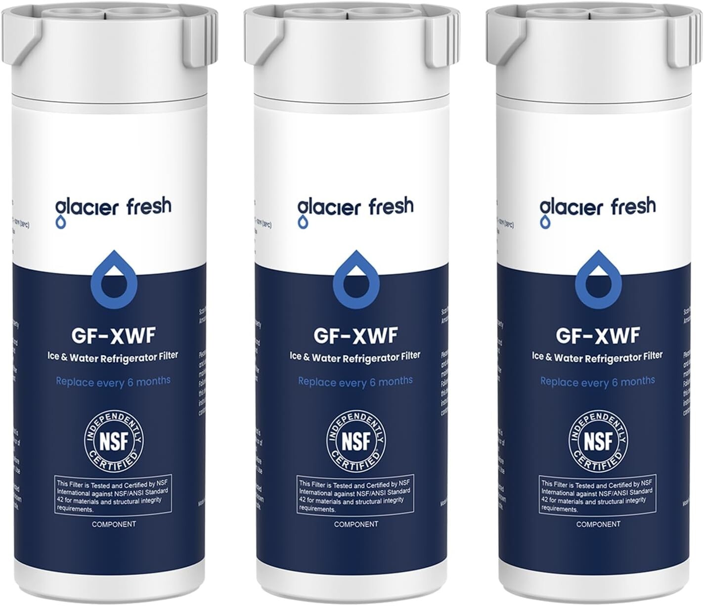 GLACIER FRESH XWF Replacement for GE XWF Refrigerator Water Filter Pack of 3 gallery