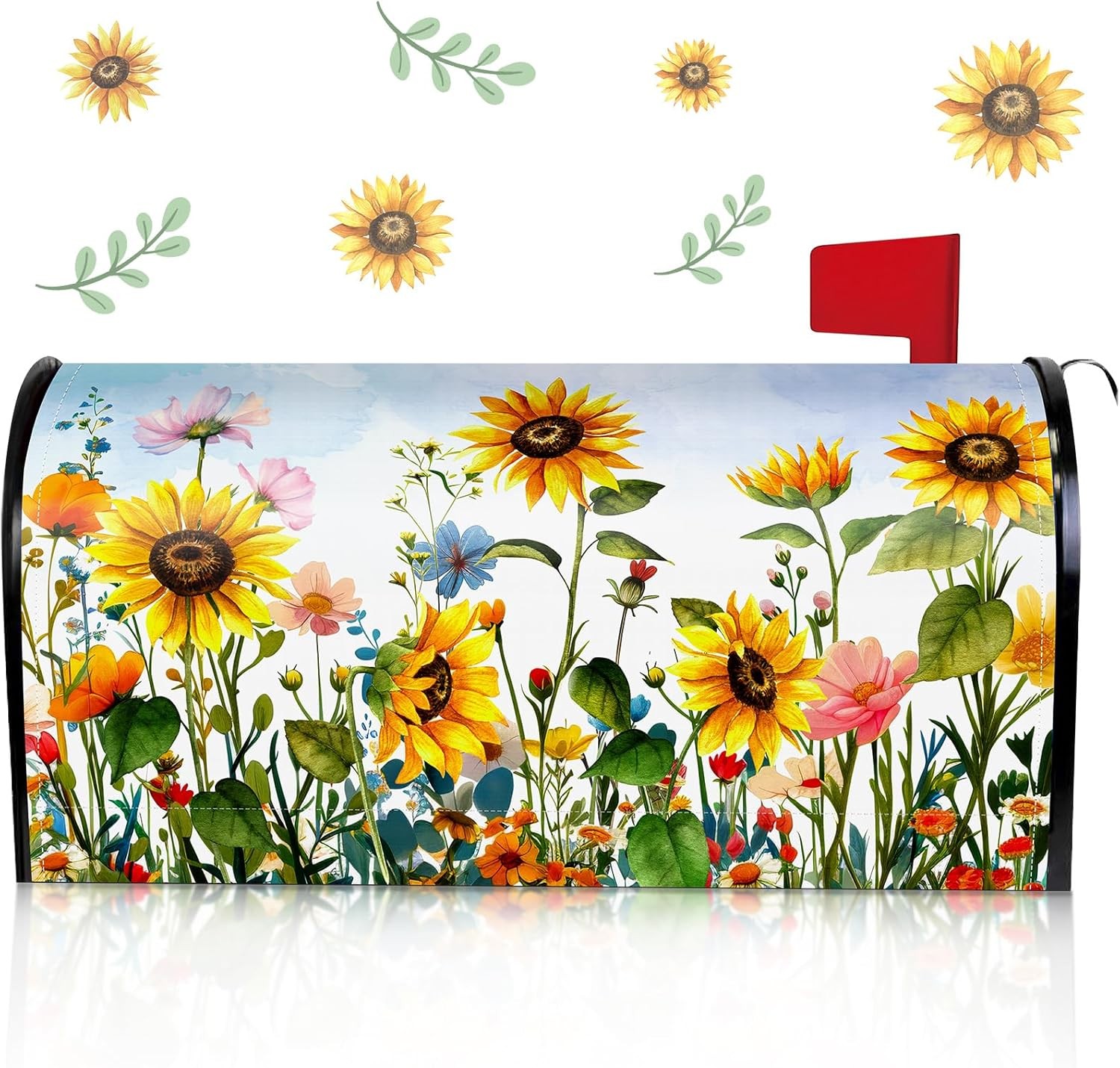 Spring Summer Mailbox Covers Magnetic Standard Size 18 x 21 Inch Flowers Mailbox gallery
