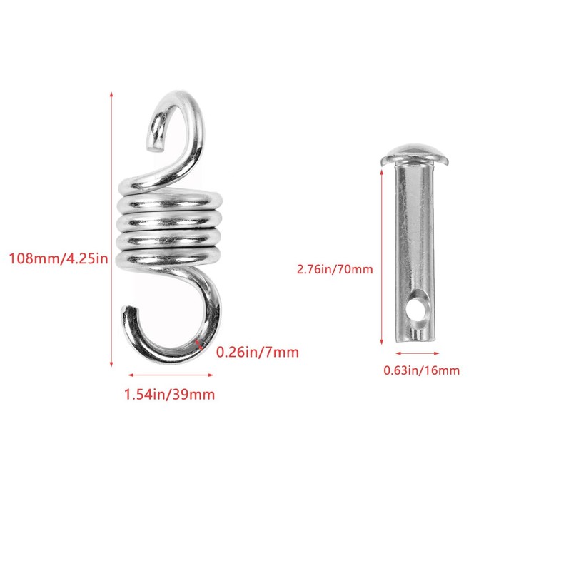 UtySty Egg Chair Hanging Spring Replacement Hammock Springs Kit Silver gallery