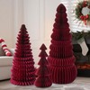 3 Pcs Large Honeycomb Christmas Tree - 4ft 3ft 2ft Paper Christmas Folding 3D... gallery