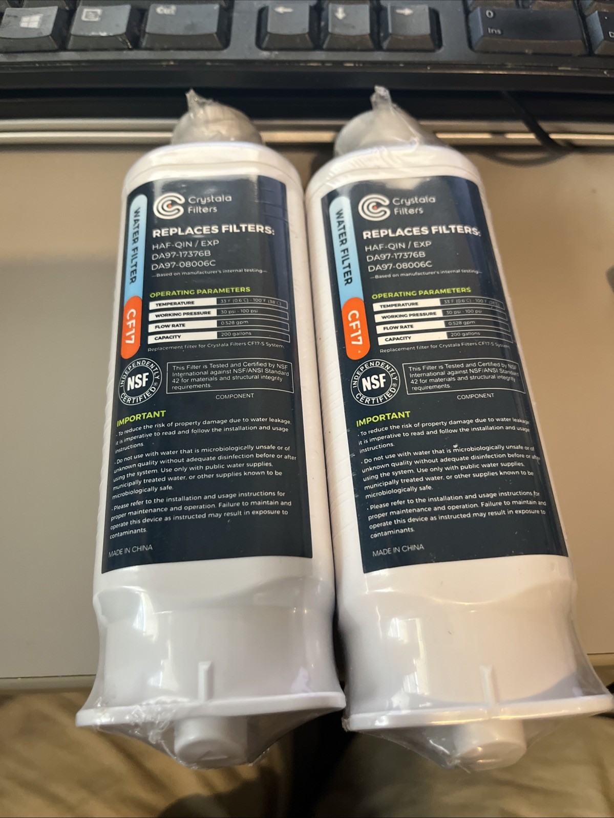 Replacement for DA97-17376B Water Filter, NSF 42 Compatible with Samsung HAF-QIN gallery