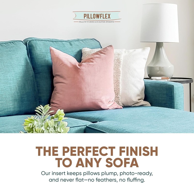 Synthetic Down Alternative Pillow Inserts for Shams - Comfy Pillows for Sleep... gallery