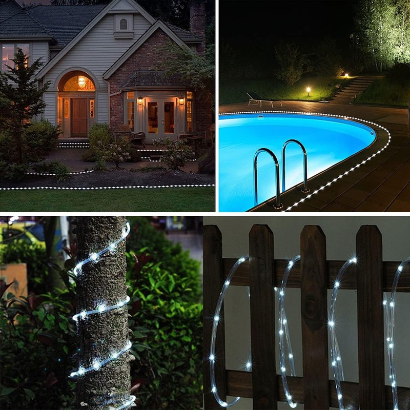 Rope Lights Outdoor Solar String Lights Tube Rope Party Garden Patio Decor Home gallery