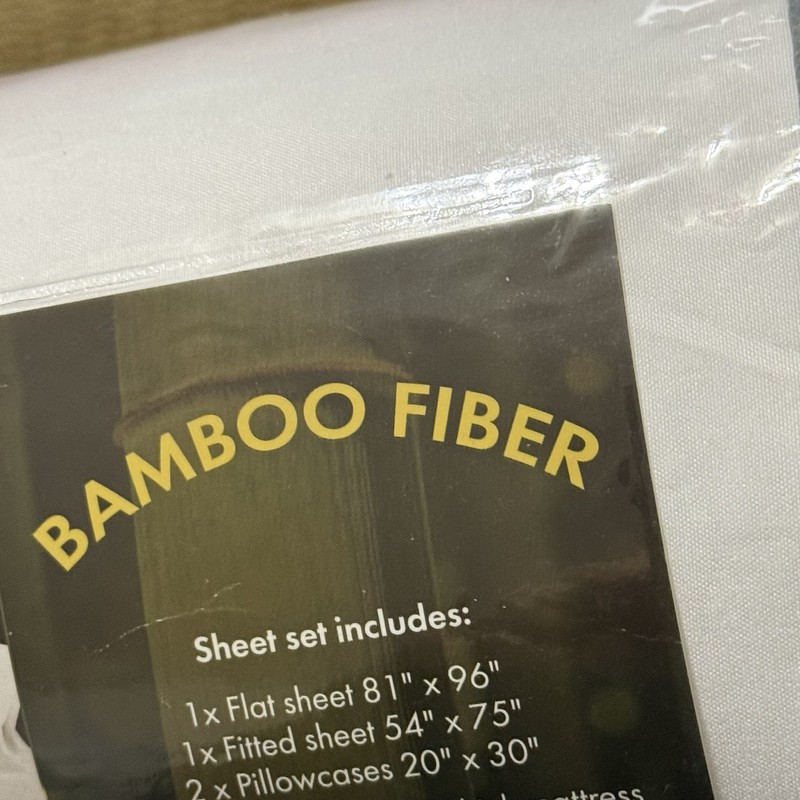 Bamboo Sheets Double Full White Luxury Homes Deep Pockets Sheet Set NEW gallery