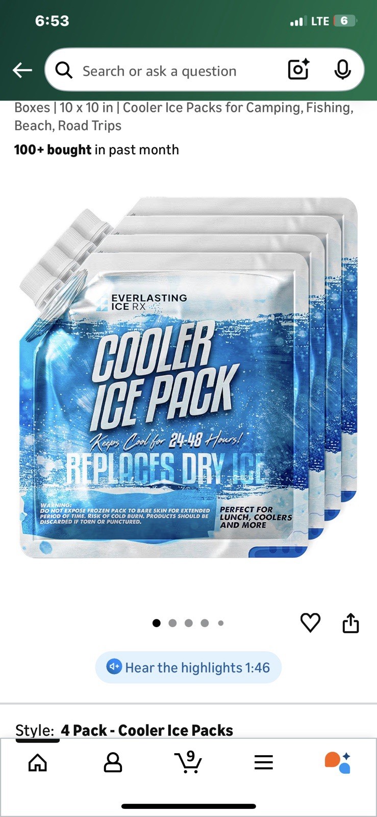 4 Pack X 3 Reusable Ice Packs for Cooler Up to 48 Hours Freezer Packs Coolers gallery