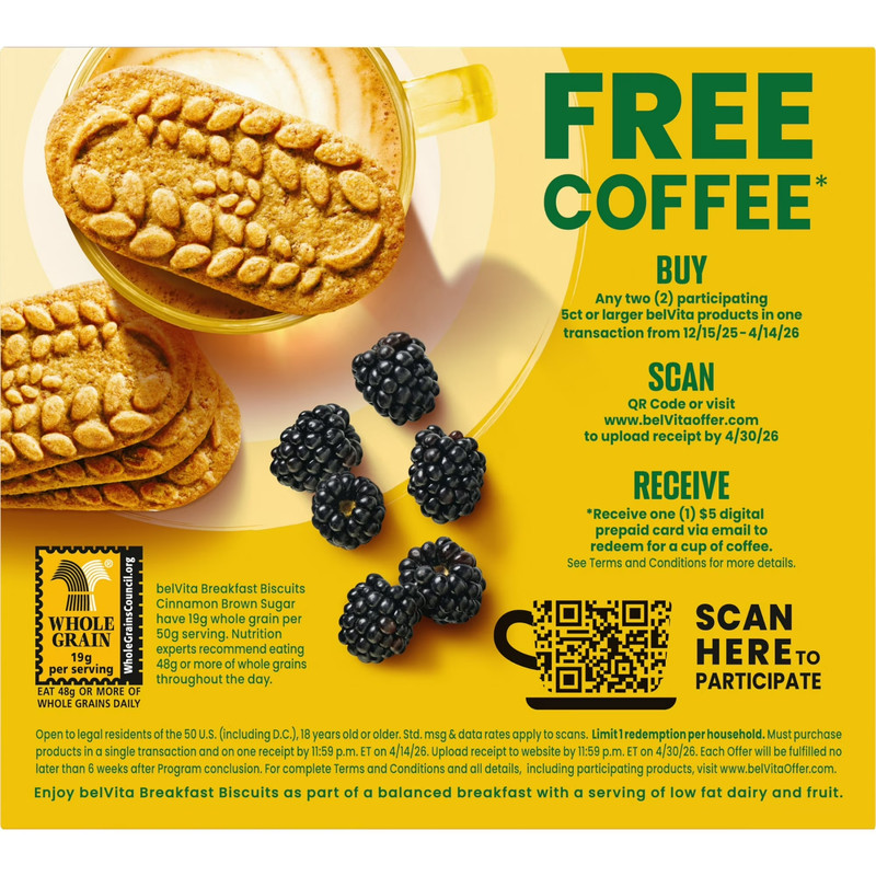 (3 pack) belVita Breakfast Bars Biscuits, Cinnamon Brown Sugar, 5 Packs (4 Biscu gallery