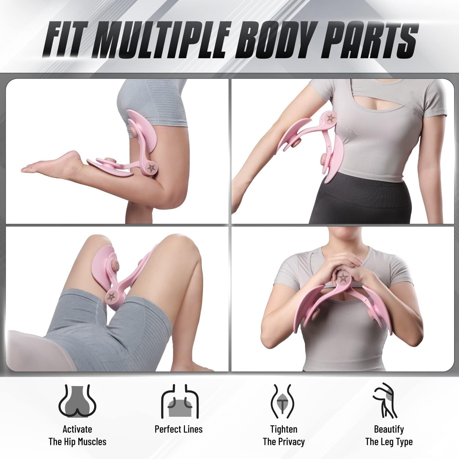 Yes4All Thigh Master, Multifunctional Inner Exerciser, Medium, Pink gallery