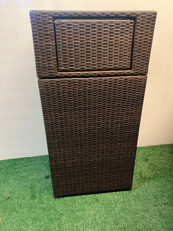 Stylish & Durable Waste Solution Casablanca Outdoor Trash Bin, Wicker gallery