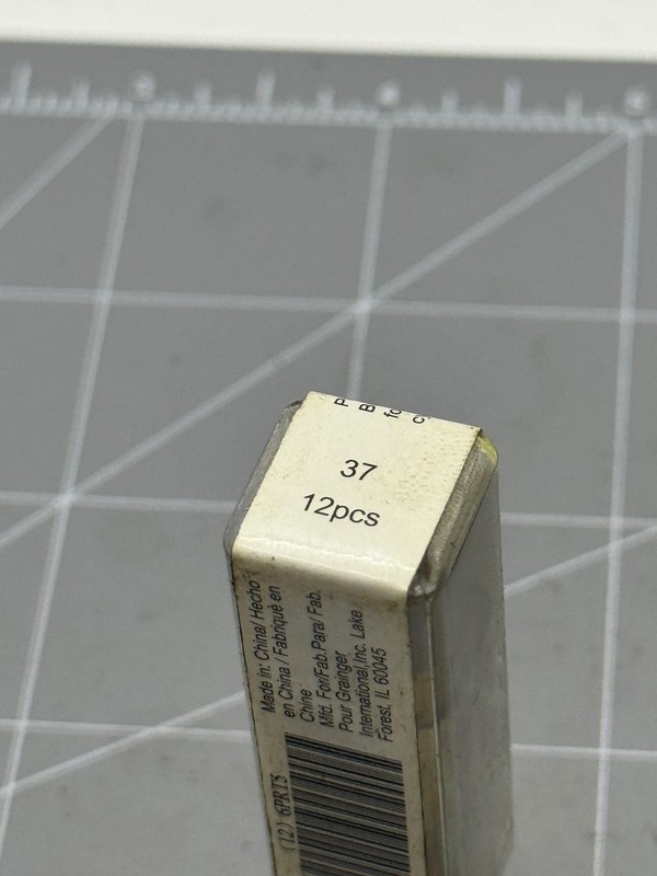 Westward Parabolic Jobber Drill Bit Set 12pc Size 37 Gold Coated Precision gallery