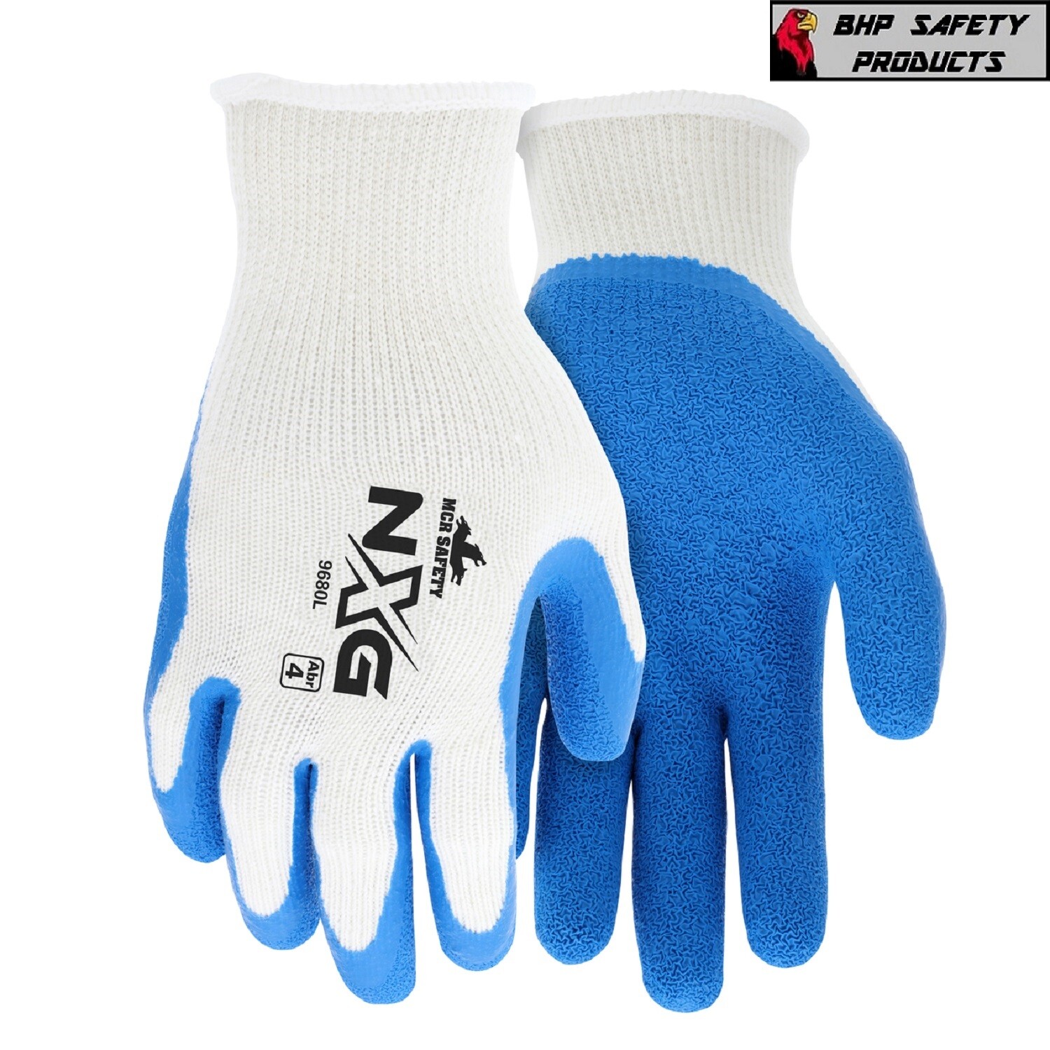 MCR SAFETY FLEX TUFF RUBBER PALM COATED WORK GLOVES BLUE, GENERAL PURPOSE 12/PR gallery
