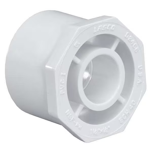Manufacturer Varies PVC Reducing Bushing, Spigot x Socket, 3 in x 1 1/4 in Pipe gallery