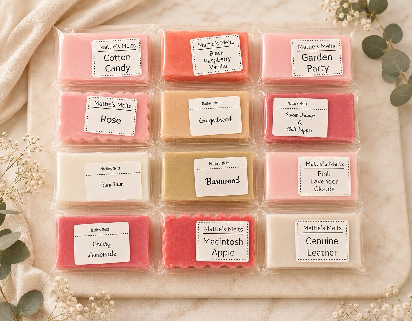 Wax Melts, 12 Pack Mini Wax Melts Sample Scents, Candle Wax Melts, Tarts, Set 34 gallery