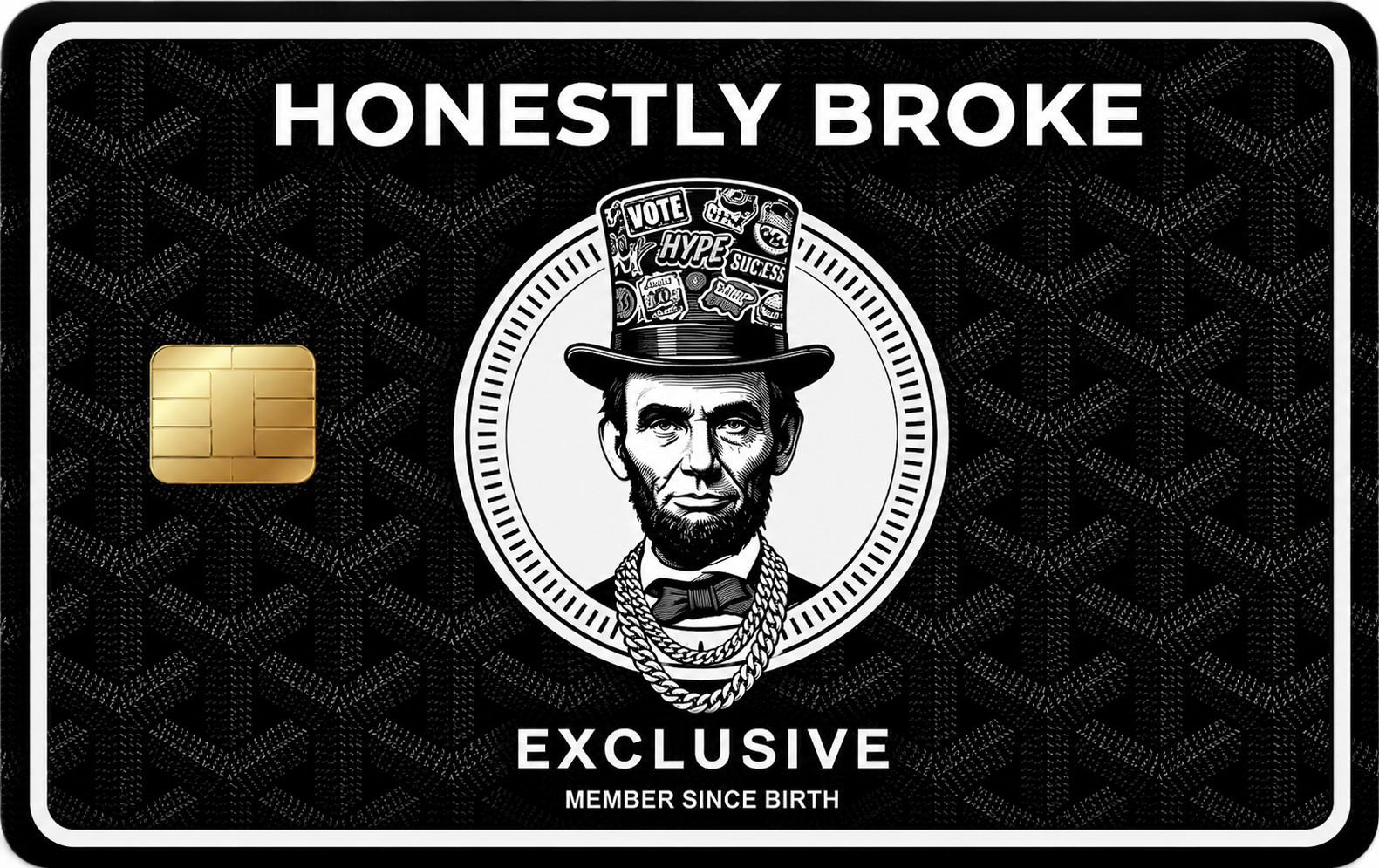 Black & Silver Black Silver Honestly Broke Lincoln Credit Card Skin Debit Card gallery