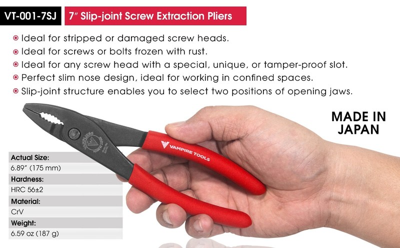 VAMPLIERS 6-PC Stripped Screw Extraction Pliers Tools Gift Set - VT-001-S6AGS. gallery
