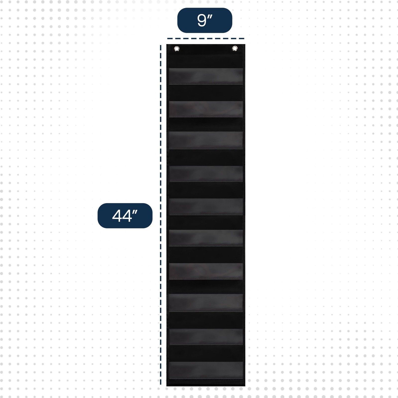 9" Wide x 44" Pocket Chart, Black - Sturdy Pocket Chart for Classroom for Sen... gallery