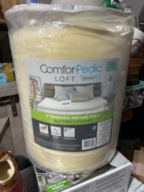 king size Comfor Pedic Loft memory foam mattress topper 3" reversible (New) gallery